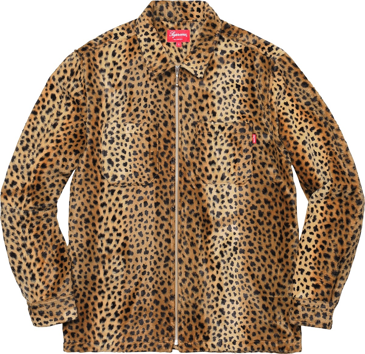 Cheetah Pile Zip Up Shirt view 2